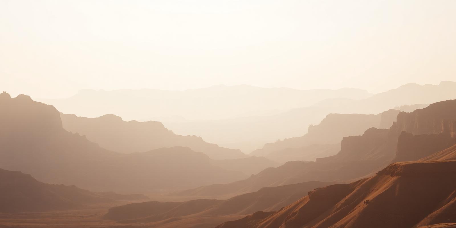 Soft layered Utah mountain ridgelines in warm morning light